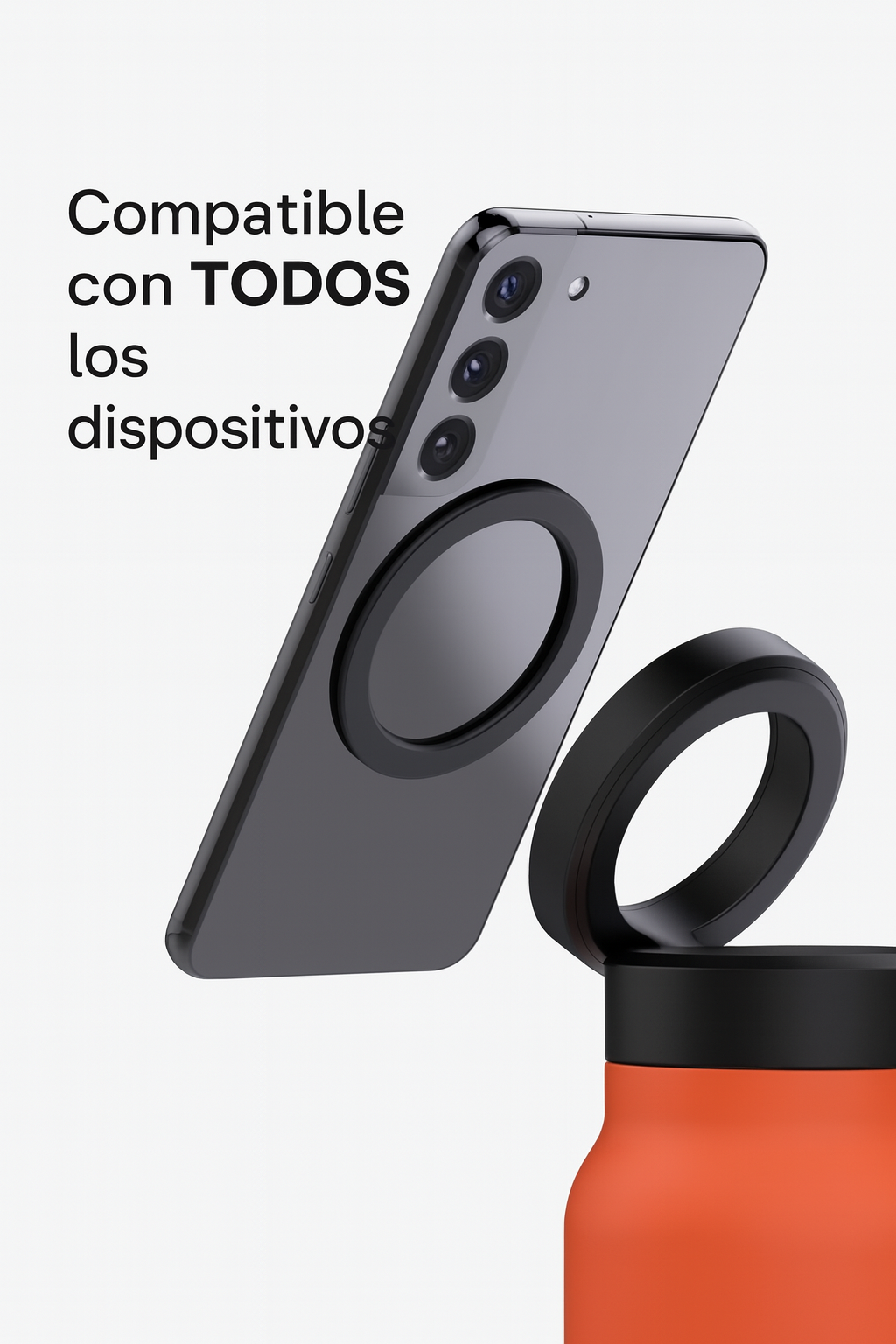MagnetiCup™ – Termo de Acero Inoxidable con Porta Celular Magnético
