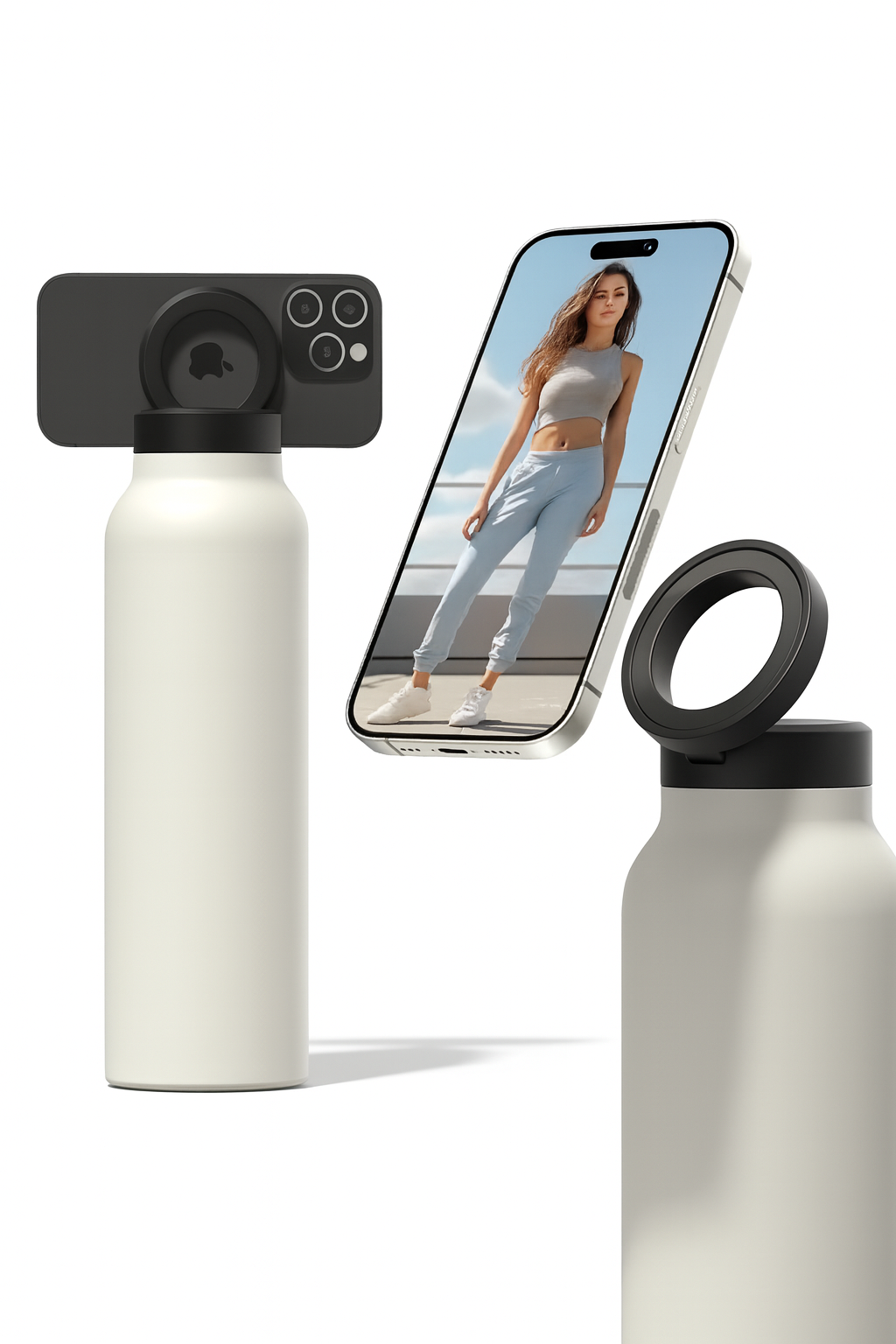 MagnetiCup™ – Termo de Acero Inoxidable con Porta Celular Magnético