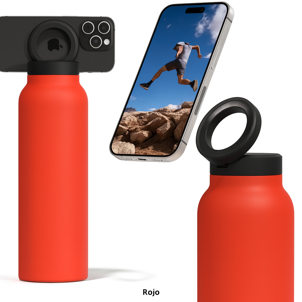 MagnetiCup™ – Termo de Acero Inoxidable con Porta Celular Magnético