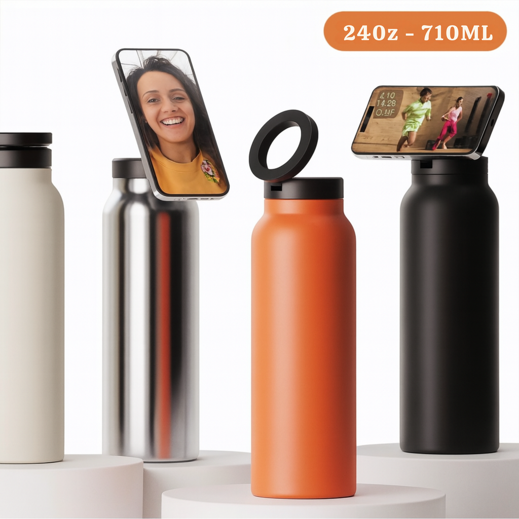 MagnetiCup™ – Termo de Acero Inoxidable con Porta Celular Magnético